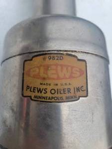 lot 136 image: Vintage, Garage Oil Can By Plews Mpls. Mn.