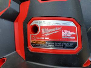 lot 134 image: Milwaukee 5 Random Orbit Sander (Brand New, Not refurbished)