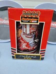 lot 20 image: Budweiser Rolling Cooler, Dale Earnhardt Jr. Inaugural Season Stein, And Two Serving Trays