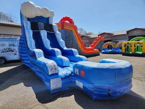 16 Ft Blue Marble Tidal Wave Water Slide