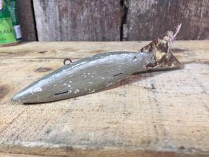 lot 83 image: Handmade WoodenWeighted Fishing Spear Decoy