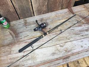 lot 94 image: ABU Garcia Cardinal C503 Spinning Reel on Quantum Rod