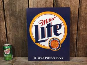 lot 98 image: Miller Lite Metal Beer Sign