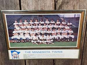 lot 101 image: Vintage 1960s MN Twins Framed Team Picture