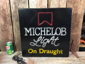 lot 110 image: Michelob Light On Draught Light-Up Sign
