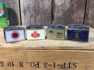 lot 138 image: 4 Vintage Advertiser Pocket Lighters - Working