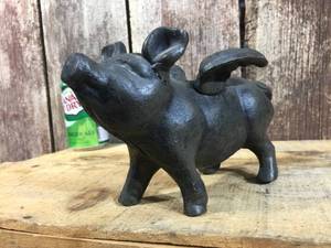 lot 144 image: Cast Iron Winged Pig