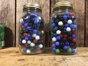 lot 145 image: Vintage 2 Jars Old Marbles