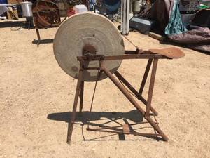 lot 180 image: Primitive Foot Pedal Grinding Stone