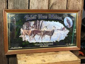 lot 205 image: Pabst Blue Ribbon Mirrored Wildlife Collection Sign