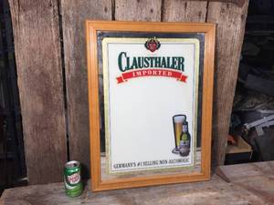 lot 208 image: Clausthauler MirroredGlass Sign Board