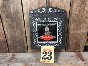 lot 210 image: Vintage Grain Belt Beer Calendar Sign