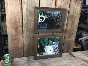 lot 213 image: 2 Novelty Billiards - Poker Signs