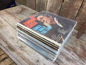 lot 235 image: Group Vintage LP Vinyl Records - Cash - Jennings - Nelson