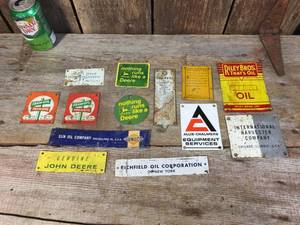 lot 269 image: Vintage Custom Metal Signs