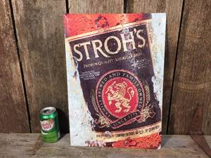 lot 273 image: Strohs Metal Sign