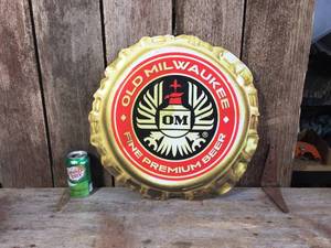 lot 276 image: Old Milwaukee Metal Sign