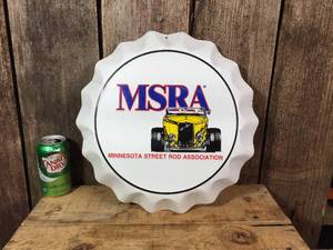 lot 14 image: MSRA Bottlecap Metal Sign