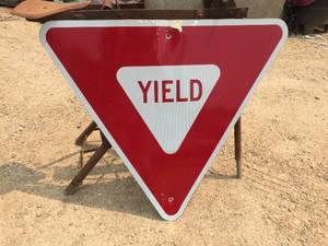 lot 200 image: Large Yield Sign
