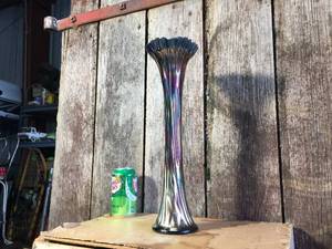 lot 73 image: Vintage Fenton Cobalt Blue - Carnival 15 12 Swung Vase