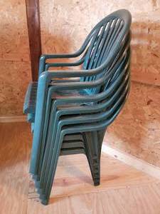 lot 38 image: Six Staking Patio Chairs
