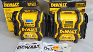 lot 64 image: 2 Pack no power cords DEWALT 1600 Peak Amp Portable Car Jump Starter with 120 PSI Digital Air Compressor and 500-Watt Inverter Model # DXAEPS14 UPC Code # 814632013907
