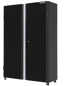 lot 5 image: Husky Ready-to-Assemble 24-Gauge Steel Freestanding Garage Cabinet in Black (48 in. W x 72 in. H x 18 in. D) Model # G4802T-US UPC Code # 6930849600113