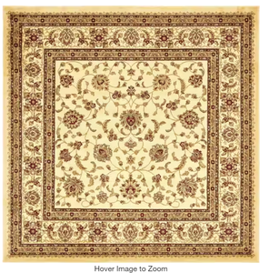 lot 14 image: Unique Loom Voyage St. Louis Ivory 8 0 x 8 0 Square Rug Model # 3136614 UPC Code # 889919146944