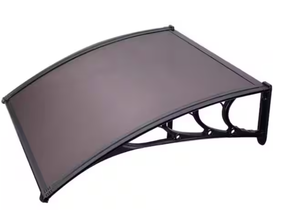 lot 31 image: 2 Pack VIVOHOME 3.3 ft. Polycarbonate Window Fixed Awning (40 in. x 40 in.) in Brown and Black Bracket Model # X001RWHGD5 UPC Code # 755121815353