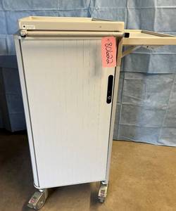 MSRP $2200 InnerSpace Healthcare Storage Locking Tray Trolley Rolling Cart - Locking Front Door RollsGlides Away To Reveal Storage Organization Baskets &amp Slide Out Tray Flip Up Side Table Too