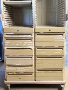 MSRP $10,000 Metro Starsys Medical Supply Storage Double Wide Heavy Duty Tall Unit Mobile Cart with Drawers - Nice Condition