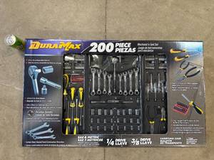 lot 34 image: New Duramax 200pc Mechanics Tool Set $249 retail