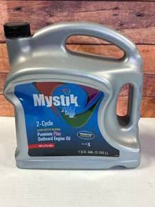 lot 43 image: 1 Gallon Mystik JT4 Synthetic Blend Outboard Oil