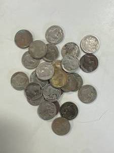 lot 77 image: Lot of 25 Buffalo Nickels Dateless