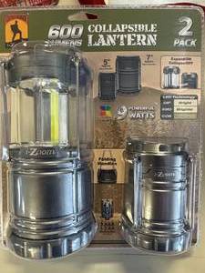 lot 98 image: New 2 Pack Collapsible Lantern