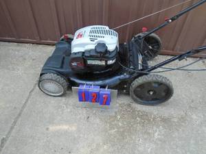 lot 127 image: MTD gold 21 self propelled mower. Nice used condition. Tested & works. As shown.