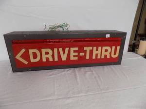 lot 26 image: 2 sided - Drive Thru Lit Sign