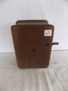 lot 62 image: Oak Antique phone box