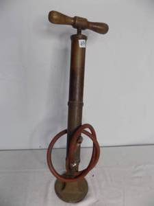 lot 69 image: Antique Copper  Brass Tire Pump