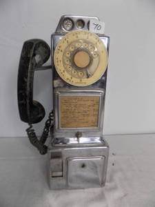 lot 70 image: Vintage Rotary Pay Phone