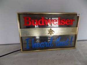 lot 106 image: Lit Budweiser I Heard That