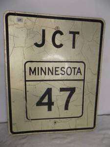 lot 129 image: Road Sign  Minnesota Jct 47