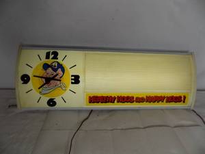 lot 147 image: Vintage Lit sign Healthy Hogs are Happy Hogs