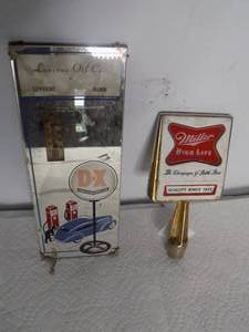 lot 149 image: Thermometer Lavern Oil Co and Beer Tap