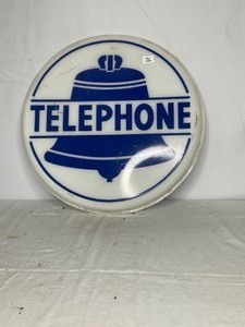 lot 76 image: Vintage Telephone Sign Face