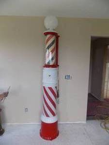 lot 221 image: Vintage Barber Pole 90 Tall