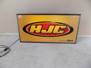lot 224 image: Vintage HJC Helmets Lit sign