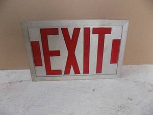 lot 238 image: Metal Exit Sign