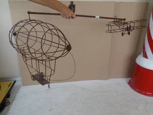 lot 246 image: Metal Blimp & Metal Airplane with ceiling mount