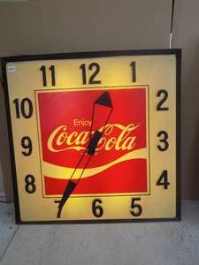 lot 244 image: Large Lit Coke Clock